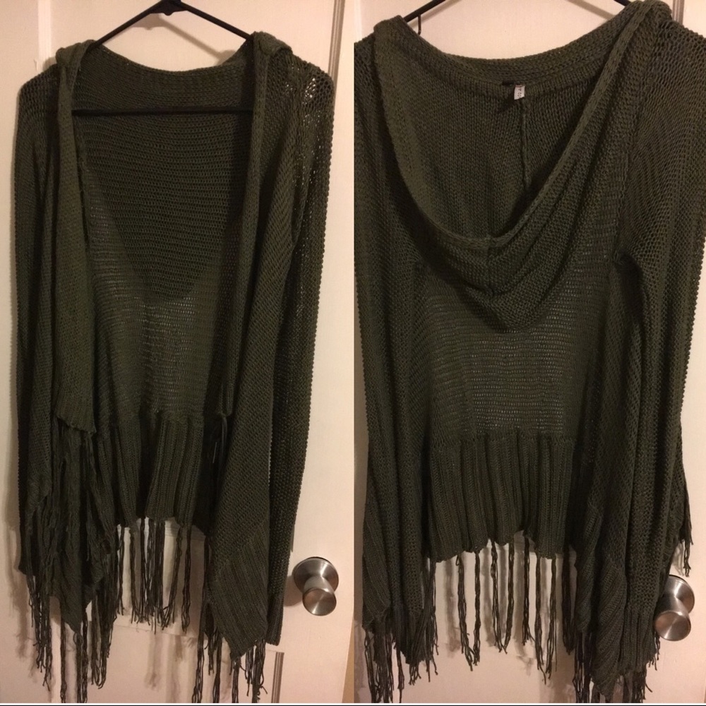 Green knit sweater